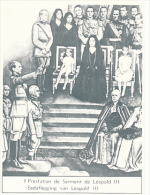 Histoire De La Belgique, Leopold III : Prestation De Serment De Léopold III, Légende Français-Flamand - Geschiedenis