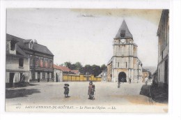 Cpa De Saint Etienne Du Rouvray  ( Seine- Inf)  La Place De L'église - Saint Etienne Du Rouvray