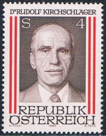 Autriche - 65e Anniversaire Du Président Fédéral De La République D'Autriche : Rudolf Kirchschlager 1464 ** - 1971-80 Ungebraucht