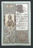 Prière Coeur De Jésus. Très Belle Litho,  Tons Pastel Et Argent. Bouasse Jeune. N°3454 - Devotion Images