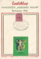 ROYAL CROWN STAMP, BUDAPEST WAR FAIR SPECIAL POSTCARD, 1942, HUNGARY - Cartas & Documentos