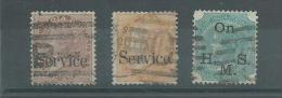 150022113  INDIA  GB  YVERT  SERVICE  Nº  19/20/27 - 1882-1901 Empire