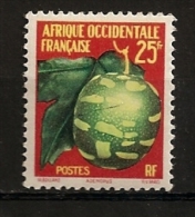 Afrique Occidentale Française AOF 1958 N° 69 Iso ** Fleurs, Adenopus Breviflorus, Fruit, Cucurbitacée - Unused Stamps