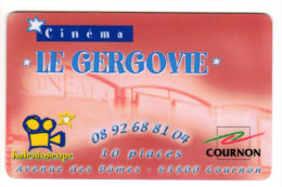 FRANCE CARTE CINEMA LE GERGOVIE COURNON - Entradas De Cine