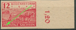SBZ Provinz Sachsen 1945 Bodenreform Mit Plattenfehler 86 Xa III Postfrisch - Postfris