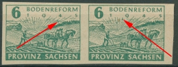SBZ Provinz Sachsen 1945 Bodenreform Mit 2 Plattenfehlern 85 Wa IV+VI Postfrisch - Ungebraucht