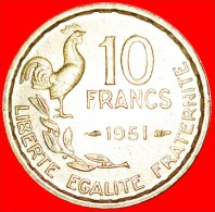 * COCK (1950-1959): FRANCE ★10 FRANCS 1951! LOW START  ★ NO RESERVE! - 10 Francs