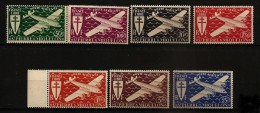 Saint Pierre Et Miquelon 1942 N° PA 4 / 10 ** Avion, Aviation, Série De Londres, Quadrimoteur, Croix De Lorraine, WW2 - Ongebruikt