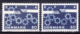 DANEMARK 1967 YT N° 457 Et 457a ** - Ongebruikt