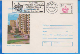 BACAU HOTEL ,,MOLDOVA'' FRANCE POSTAL STATIONERY ROMANIA - Hostelería - Horesca