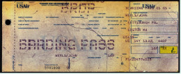 Boarding Pass  -  US Air  -  Pittsburgh PA. / Boston MA - Carte D'imbarco