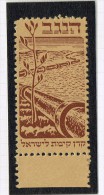 1948 Interim  Negev Irrigation  50 Mils  Brown On Brownish  Paper - Figure Of Value Omitted  * MH - Neufs (sans Tabs)