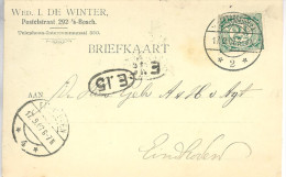 1907 Langebalk 'sHertogenbosch 2 En Eindhoven 4   Op Firmakaart - Storia Postale