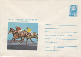 Delcampe - HORSE RACING, COVER STATIONERY, ENTIER POSTAL, 1974, ROMANIA - Hippisme