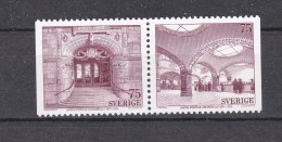 ARCHITECTURE OLD POST OFFICE BUILDING IN STOCKHOLM SWEDEN SUEDE SCHWEDEN 1974 MI 859 860 MNH Slania UPU Pair - UPU (Unione Postale Universale)