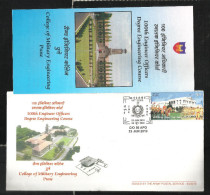 INDIA, 2010 ARMY POSTAL SERVICE COVER,100th Engineer Officers, Course,  Army + Brochure, Militaria, Military - Brieven En Documenten