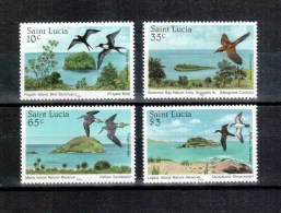 St. Lucia 1985 Birds Bird Animals Animal Nature Reserves Fauna Cuckoos Stamps MNH  Michel 771-774 Sc#770-773 - Cuckoos & Turacos