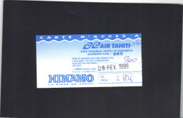 AIR TAHITI . Carte D'embarquement  1999 . - Tarjetas De Embarque