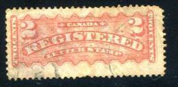 1925 - Canada  Registration 1875- 2 Cents  Used  SG R1 - Registration & Officially Sealed