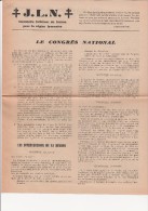 CIRCULAIRE INTERIEUR DE LIAISON -JEUNES DE LA LIBERATION NATIONALE  -ETATS GENERAUX-LYON -4 PAGES -1945 - Documenten