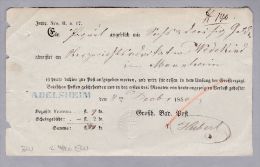 Heimat DE BW ADELSHEIM 1850-12-08 Blau Auf Postschein - Préphilatélie
