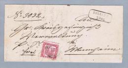 Heimat DE BW Boxberg 1869-08-09 Brief 3Kr. Mi#18 O#17>Mannheim - Cartas & Documentos