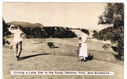 RB 1053 - Real Photo Postcard - Driving At Golf - Fundy National Park New Brunswick Canada - Sport Theme - Other & Unclassified