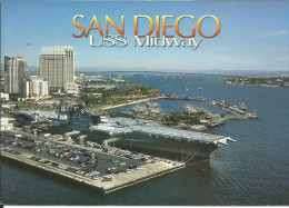 CPM San Diego, California, U.S.S Midway C.V 41- Harbour, Military Boat - Bateau Au Port - Porte-avion Militaire - San Diego