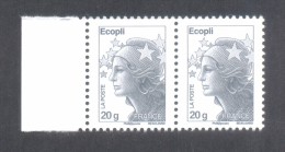 Marianne De Beaujard  -  V P  "Ecopli" - Adhésif TD 205 - Sans Phosphore - 2 Timbres Avec Bord De Feuille - Sonstige & Ohne Zuordnung