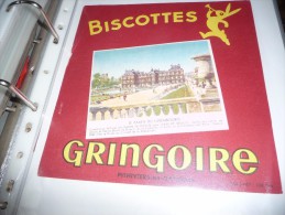 BLOTTER BUVARD Publicitaire BISCOTTES  GRINGOIRE  Pithiviers-en-Gatinais, Le Palais Du Luxembourg - Biscottes