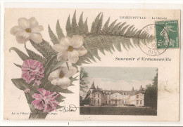 Oise - 60 - Ermenonville Le Chateau Souvenir  Cachet Avis De Passage Pichar - Ermenonville