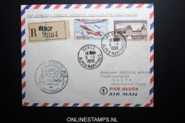 France: Premier Liasions Aerienne  Paris -Tokyo Japon Transpolair  10-4-1958  R-lettre - 1927-1959 Cartas & Documentos