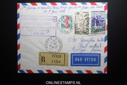 France: Premier Liasions Aerienne  Paris  Tokyo Japan , Japan Airlines Douglas DC 8 Par Quadriréacteur R-lettre - 1927-1959 Lettres & Documents