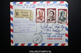 France: Premier Liasions Aerienne  Paris  - Cologne - Hamburg Lufthansa, 2-8-1961 R-lettre - 1927-1959 Covers & Documents