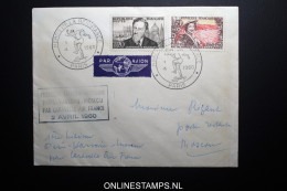 France: Premier Liasions Aerienne  Paris  -Varsovie - Moscou, Caravelle Air France, 2-4-1960 - 1927-1959 Covers & Documents