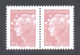 Marianne De Beaujard  -  V P "50 Gr France"Marron Clair   - Adhésif TD 205 - 2 Timbres - Otros & Sin Clasificación