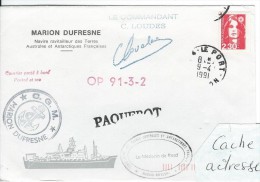 11527  MARION DUFRESNE - OP 91-3-2 - LE PORT - île De La RÉUNION - Briefe U. Dokumente