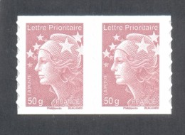 Marianne De Beaujard  -  V P "50 Gr France" Marron Clair  -Autocollant - 2 Timbres - Sonstige & Ohne Zuordnung