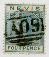 Nevis 1882 4p Queen Victoria Issue #26 - St.Christopher-Nevis & Anguilla (...-1980)