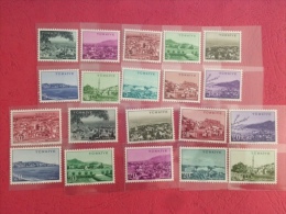 Turkey - 20 Different Cities City Towns Town Architecture Building View Country Stamps MNH - Sonstige & Ohne Zuordnung