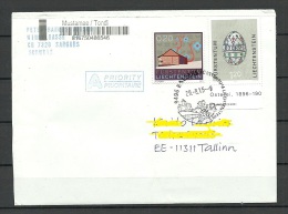 LIECHTENSTEIN 2015 Brief Nach Estland - Storia Postale