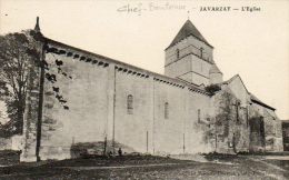 CPA - Environs De CHEF BOUTONNE (79) - JAVARZAY -Vue De L'Eglise Au Début Du Siècle - Chef Boutonne