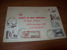 Old Letter - Poland, Polska - Vliegtuigen