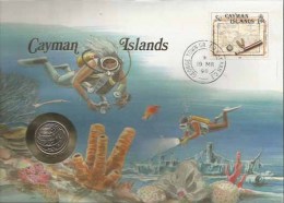 Cayman Island, Underwater Diving, Crashed Ship, Fish, Coin With Cover - Kaaiman Eilanden