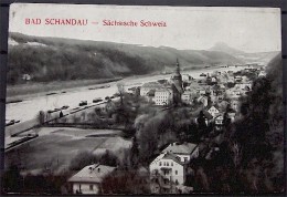 Alte Klapp-Karte "Bad Schandau - Sächsische Schweiz" - Bad Schandau