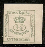 1876-ED. 173 ALFONSO XII 1 CUARTO  VERDE - NUEVO - MH - - Nuevos