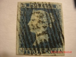 GREAT BRITAIN, SCOTT# 4, 2p BLUE , USED - Gebraucht