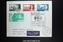 France: Premier Liasions Aerienne  Paris New York TWA Boeing 747 - 1960-.... Storia Postale