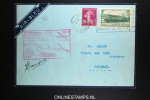 France: Premier Service Aérien Sans Surtaxe Franc Paris - Bordeaux 7-7-1937 Signé Pilote Darqué - 1927-1959 Lettres & Documents