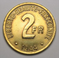 2F France 1944 (Philadelphie), Bronze-aluminium - Gouvernement Provisoire (1940 - 1944) - I. 2 Francs